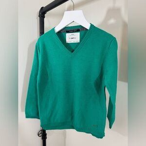 Zara cotton knit vneck sweater